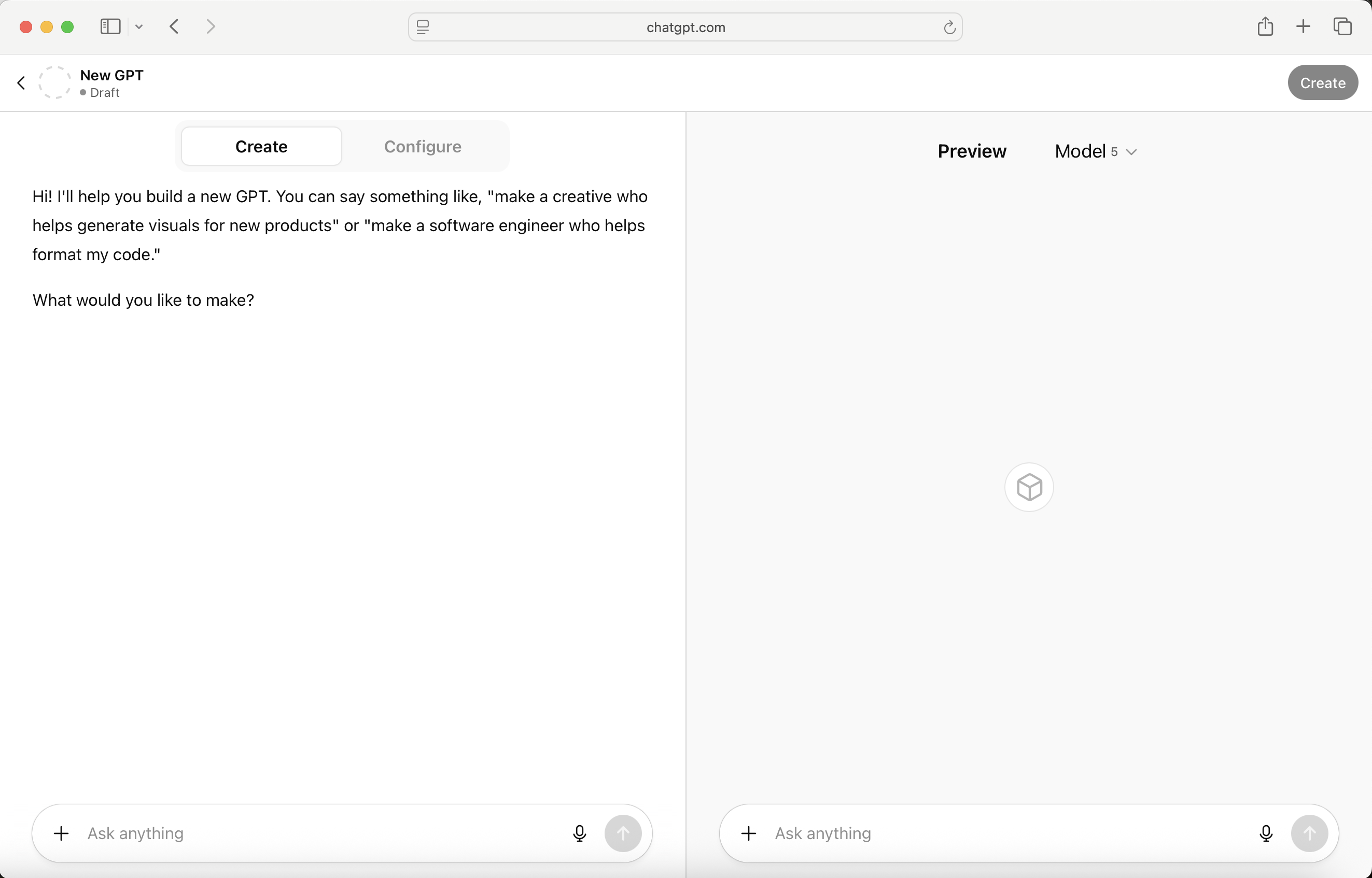 I clicked the Configure tab to start customizing